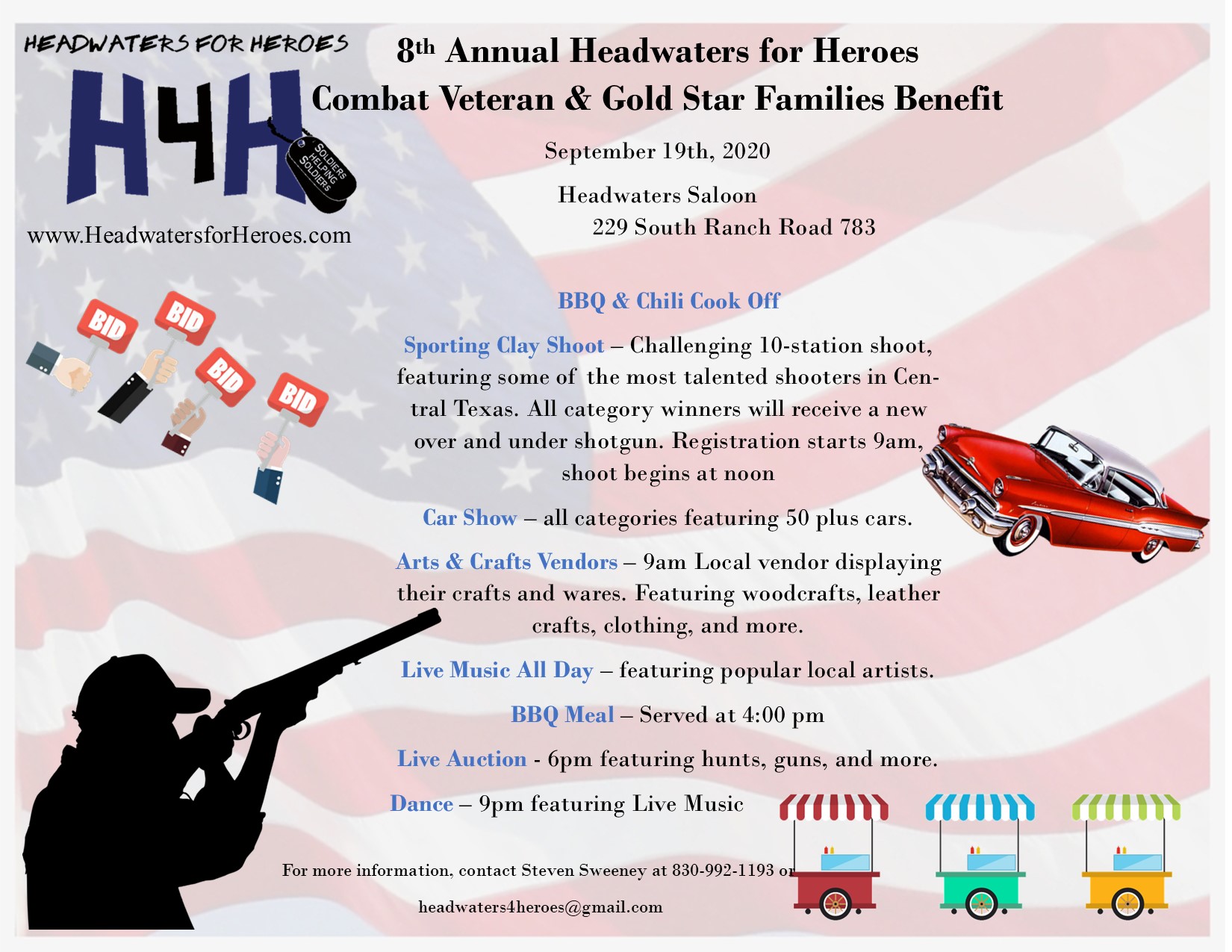 Headwater for Heros Event flyer